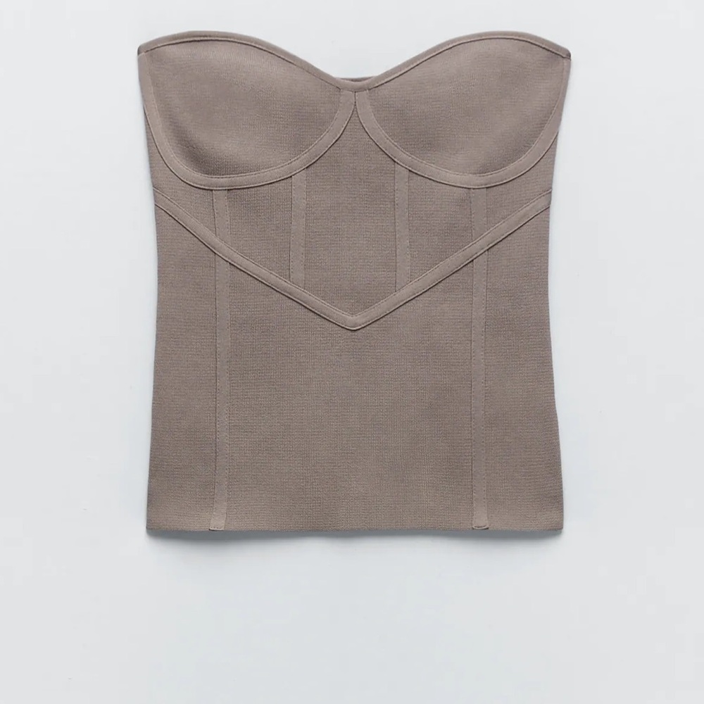 Zara Knit Bustier Top